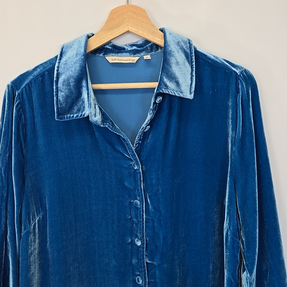Soft Surroundings Velvet Boyfriend Tunic - Size Medium - Picture 3 of 15